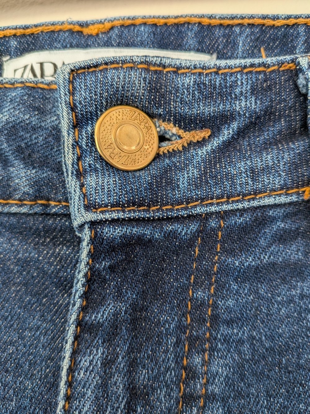 Zara Women’s High Rise Flare Jeans Size 8 Dark Wash Stretch Denim Y2K - Picture 5 of 7